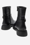 Zarko Women's Genuine Leather Boots with Accessory Detail in Black - 3