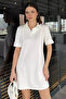 Polo Collar Double Sleeve Women's Dress - 2