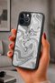 حافظة مقاومة للصدمات متوافقة مع هاتف iPhone 12 Pro Max مع حماية للكاميرا بنمط MermerHeart