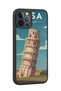 iPhone 12 Pro Max Compatible Pisa Patterned Shockproof Case with Camera Protection - 2