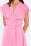 Daisy Appliqué Double-Breasted Dress - 6