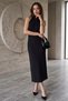 Gülseli Women's Front Half-Button Knitwear Dress