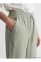 Quality Pieces from Çelebi Store Linen Blend Women's Trousers with Waist Cord - 3