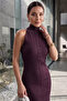 Gülseli Women's Front Half-Button Knitwear Dress - 3