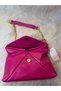 Women's Flap Chain Strap Shoulder and Crossbody Bag 25X20X10 cm – Black / Brown / Fuchsia - 5