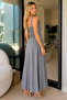 Gülseli Shoulder Tie Linen Dress - 2