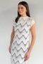 Women's High Collar Unlined Lycra Transparent Dress with Slit Detail - 2