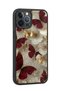 حافظة مقاومة للصدمات متوافقة مع هاتف iPhone 12 Pro Max مع حماية للكاميرا بنمط أحمر داكن - 2