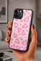 iPhone 12 Pro Max Compatible Heartpattern Patterned Shockproof Case with Camera Protection