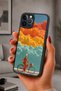 حافظة مقاومة للصدمات متوافقة مع هاتف iPhone 12 Pro Max مع حماية للكاميرا بنمط الدراجات