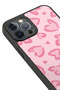 iPhone 12 Pro Max Compatible Heartpattern Patterned Shockproof Case with Camera Protection - 4