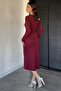 One-Shoulder Detailed Stoned Dress - 5