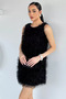 Elegant Tasseled Textured Zero-Sleeve Dress - 2