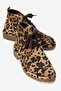 Partilla Women's Genuine Leather Lace-Up Boots Leopard