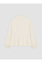 Peak New Season Ecru High Collar Polka Dot Girls' Shirt - 3