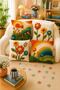 3D Digital Printing Energizing and Cute Set of 4 Cushion Covers 43X43 - 2