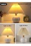Night LED Table Lamp, Simple Modern Table Lamp with White Lampshade, USB Adjustment Switch Ta - 3