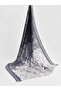 Black Patterned Women's Shawl - 3