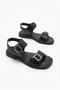 35225 Low Heel Stylish Comfortable Two-Buckle Women's Sandals