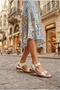 35225 Low Heel Stylish Comfortable Two-Buckle Women's Sandals - 6