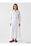 Lcw Modest White Flared Skirt with Elastic Waist