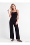 Ozmarka New Season Black U-Neck Women's Tank Top with Rope Straps - 2