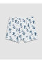 Peak New Season White Boys' Dinosaur Printed Boxer 3-Piece Set - 4
