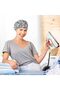 قبعة عمل قطنية قابلة للتعديل، مع شريط لامتصاص العرق وحامل ذيل الحصان، مزودة بأزرار - 3