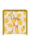 Yellow Lemon and Lime Text Patterned Decorative Fringed Throw Pillow Cover - 4