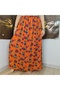 Elastic Waist, Vibrant Colored Patterned Viscose Printed Fabric Maxi Skirt, Prayer Skirt, Size 38, 100 kg - 6