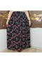 Elastic Waist, Vibrant Colored Patterned Viscose Printed Fabric Maxi Skirt, Prayer Skirt, Size 38, 100 kg - 2