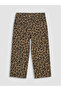 Brown Relax Fit Baby Girl Leopard Pants