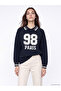 Polo Collar Oversize Women's Sweatshirt Tunic