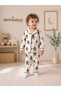 100% Cotton Long Sleeve Buttoned Turtle Patterned Soft Textured Bottom and Top Baby Boy Pajama Set - 2