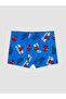 Ozmarka New Season Blue Printed Boys' Boxer 3-Pack - 4