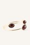 Women's Oval Stone Detailed Open Cuff 2-Piece Bracelet I4252Axns - 3