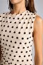 Crew Neck Polka Dot Gathered Tulle Sleeveless Midi Dress I6281Ax26Au - 4