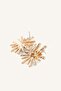 Gold Color Sun Shape Earrings for Women I1591Axns - 2