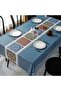 Blue Vinyl Tablecloth for Rectangular Tables, Waterproof Pvc Plastic Tablecloth, Tablecloth m - 2