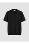 Vizyon New Season Navy Blue Polo Collar Men's Knitwear T-Shirt - 5