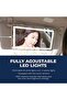 مرآة مكياج للتزيين تعلق على واقي شمس السيارة مزودة بإضاءة LED ومناسبة لجميع السيارات من سلفار - اكسس - 4