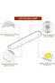 مصباح سقف LED عصري قابل للتعتيم، مصابيح كاملة الطيف 3000-6500 كلفن قابلة للاختيار، تصميم طويل ورفيع - 3