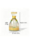 Arabian Style Luxury Glass Attar Perfume Bottle with Gold Diamond Pattern Metal Trim. Elegant Empty Refillable Vessel for Oud, Musk, Essential Oil, Fragrance Mist. For Middle Eastern Perfume Lovers. - 7