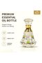 Luxury Faceted Glass Essential Oil Bottle, Refillable Perfume Container with Gold Accent, Home Fragrance Oil Dispenser, Aromatherapy Drop Bottle for Living Room Decor. - 7