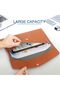 Pu Leather A4 File Folder Portfolio Organizer Portfolio and Document Case Tablet Case with Magnetic Closure for Capsule - 3