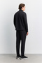 Men's Black Stand Collar Zippered Meter Printed Technical Fabric Sweatshirt with Inner Lining A62Y1226 - 5