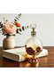 30ml Luxury Frosted Glass Fragrance Oil Bottle with Exquisite Metal Rose Decor & Crystal Stopper. Decorative Attar Perfume Dispenser for Essential Oud Oils, Elegant Home Decor & Gift Idea.