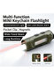 Li-Polymer Battery black Rechargeable EDC Flashlight with Adjustable Magnetic Hook, UV & Side Light,