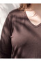 Lcwaikiki Curve Brown Plus Size 100% Cotton Women's T-Shirt - 2