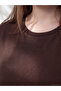 Lcwaikiki Curve Brown Plus Size Soft Touch Women's T-Shirt - 2
